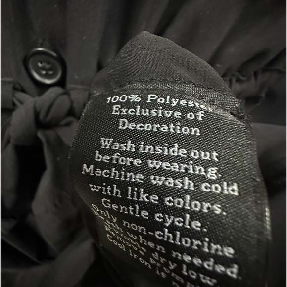 Rock & Republic Black Short Sleeve V Neck Tie Waist Button Up Shirt Dress XS - Picture 9 of 9